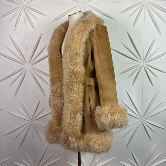 πΈ PENNY LANE COAT FREE PEOPLE VINTAGE ROSE BOWL CIRCA 1970βSπ€π½ - Picture 7 of 14